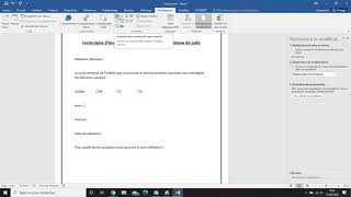 Comment réaliser un questionnaire avec Word [upl. by Yniffit182]