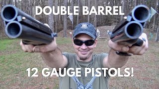 Double Barreled 12 Gauge Shotgun Pistol Review THE DIABLO [upl. by Nashom636]